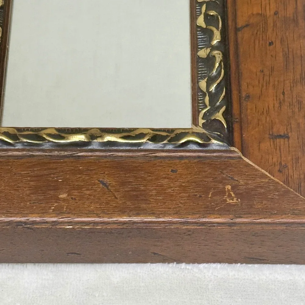 Paragon Picture Gallery Wall Mirror Brown Gold Dark Wood Frame Accent Mirror